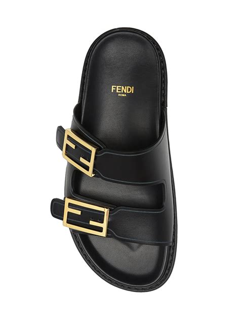 fendi ff leather slide|Fendi feel slides.